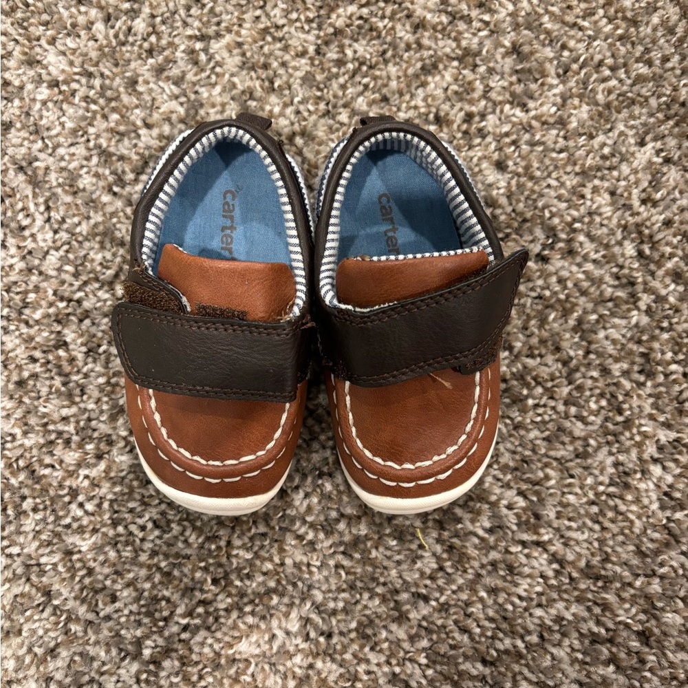Carter's Brown and Black Moccasin Shoes